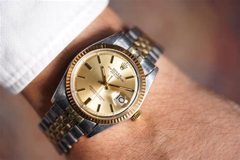 rolex datejust vintage yellow|cheapest rolex datejust two tone.